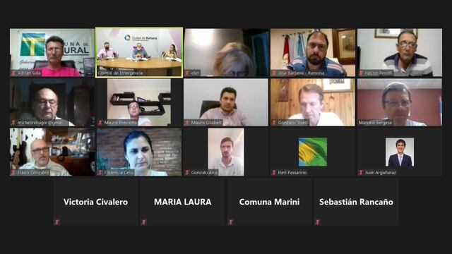 Reunión por Zoom del Comité de Crisis del Departamento Castellanos