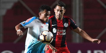 Luis Díaz se enfrentó a San Lorenzo vistiendo la camiseta de Junior.