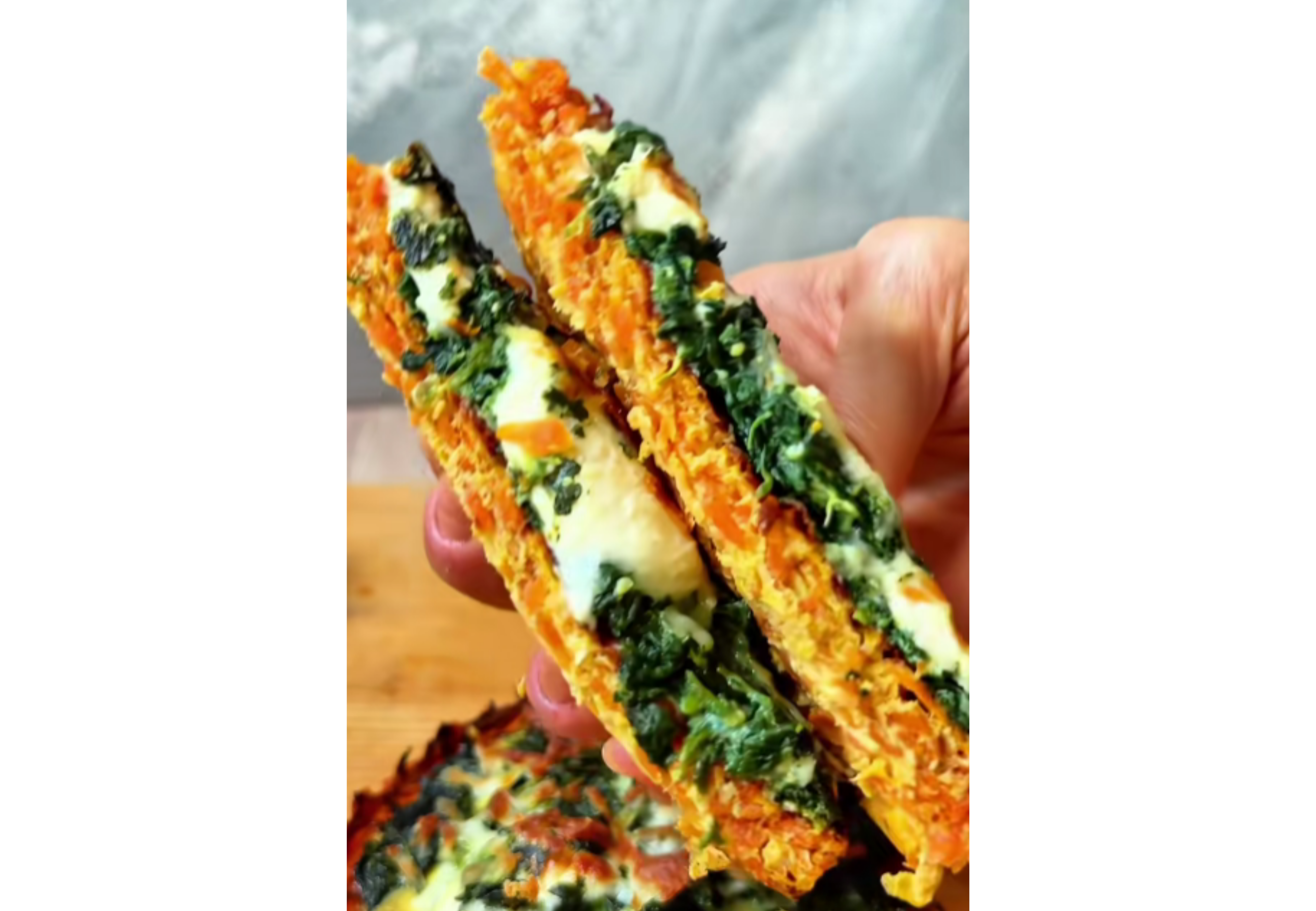 Así queda la tarta de espinaca.