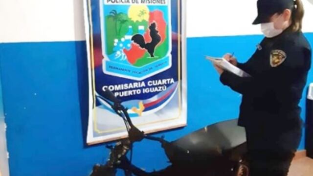 Recuperaron una motocicleta robada en Puerto Iguazú.