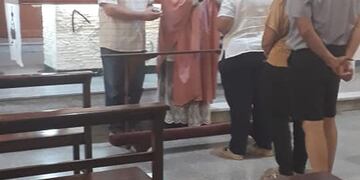 La imagen del Santo Cura Brochero fue colocada en la Iglesia Nuestra Señora del Carmen (Facebook)