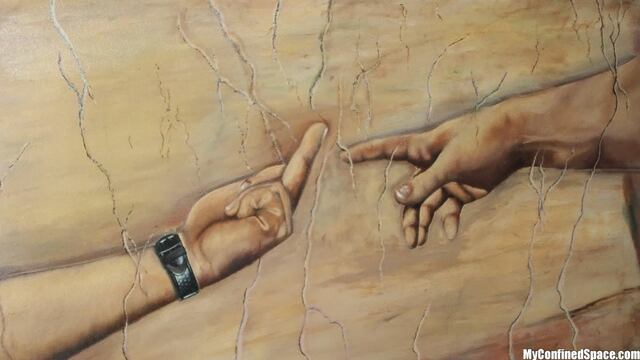 Una particular version de "La Creación de Adán". (Foto: Web)