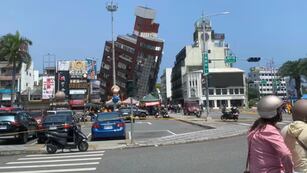 Los daños que dejó el terremoto en Taiwán.