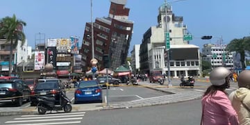 Los daños que dejó el terremoto en Taiwán.