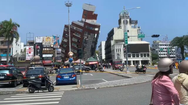Los daños que dejó el terremoto en Taiwán.