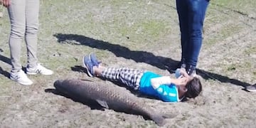 La foto que compartió el pescador cordobés (Gentileza Carlos Paz Vivo).