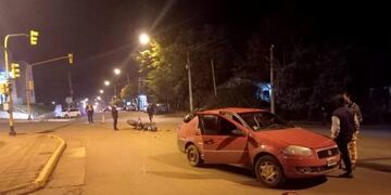 Accidente en Aristóbulo entre motocicleta y automóvil