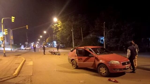 Accidente en Aristóbulo entre motocicleta y automóvil