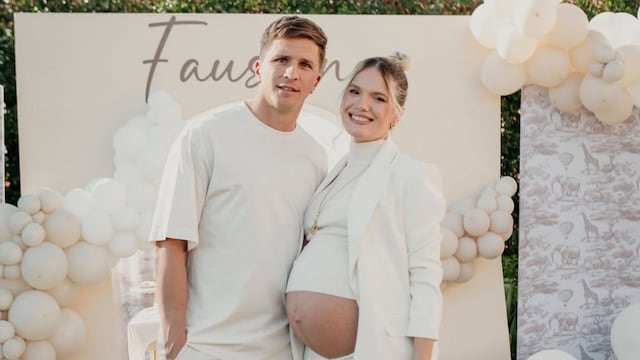 La pareja espera a su primer bebé, Faustino.