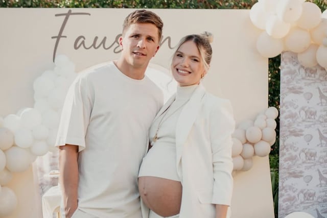 La pareja espera a su primer bebé, Faustino.