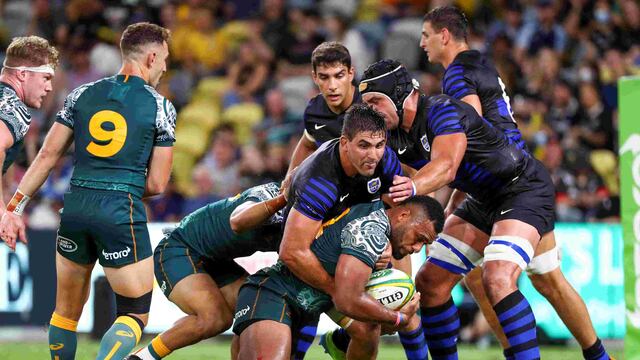 Por la quinta fecha del Rugby Championship, Los Pumas frente a Australia. (AP)