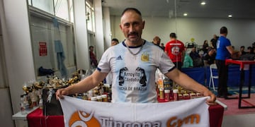 El Bocha Juárez pulseador de Arroyito ganó la medalla dorada