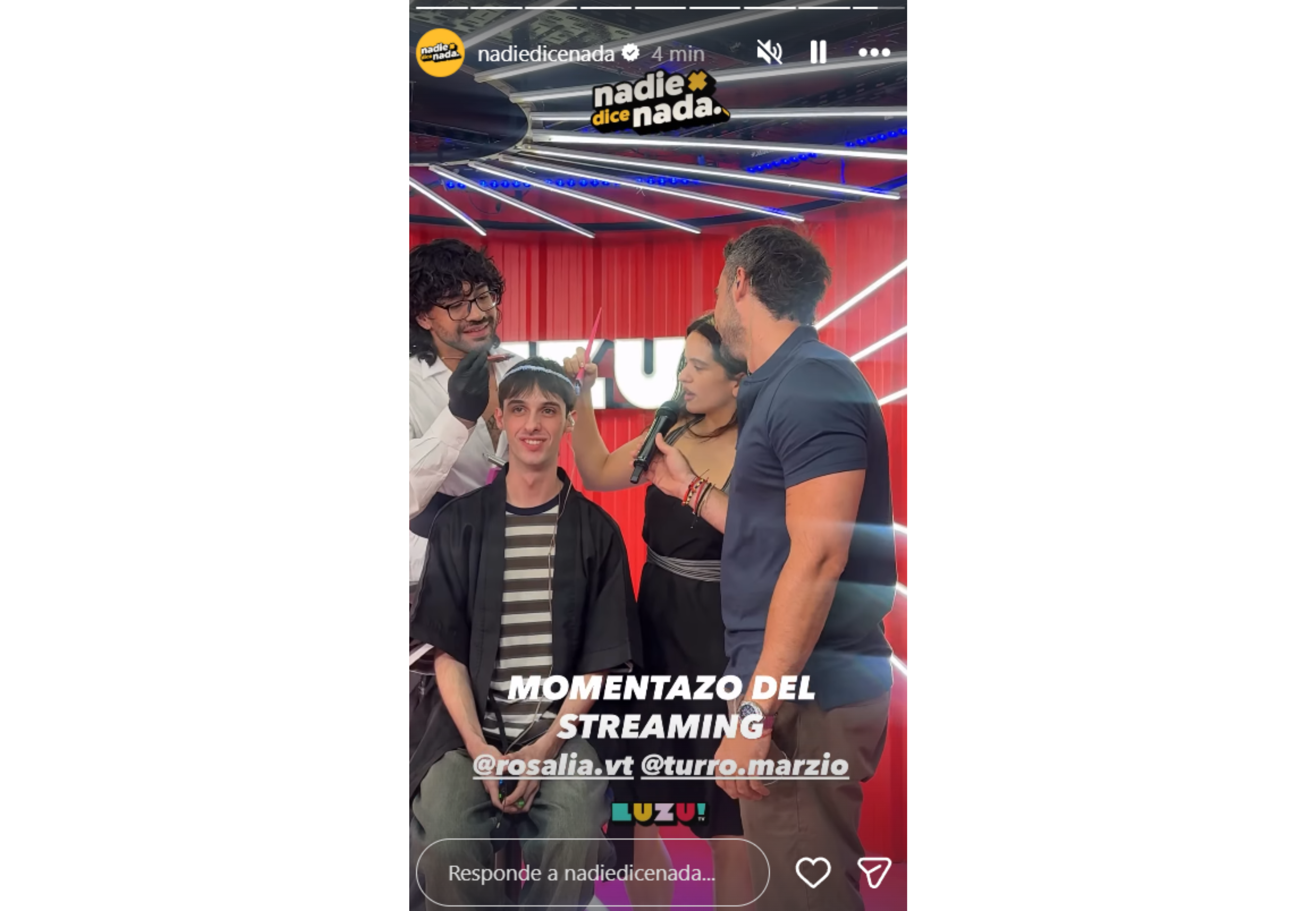 La cantante le tiñó el pelo a uno de los productores.