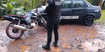 Oberá: hallan una motocicleta que había sido robada.