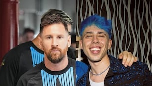 El ídolo rosarino le abrió las puertas de su mansión al cuartetero del momento.