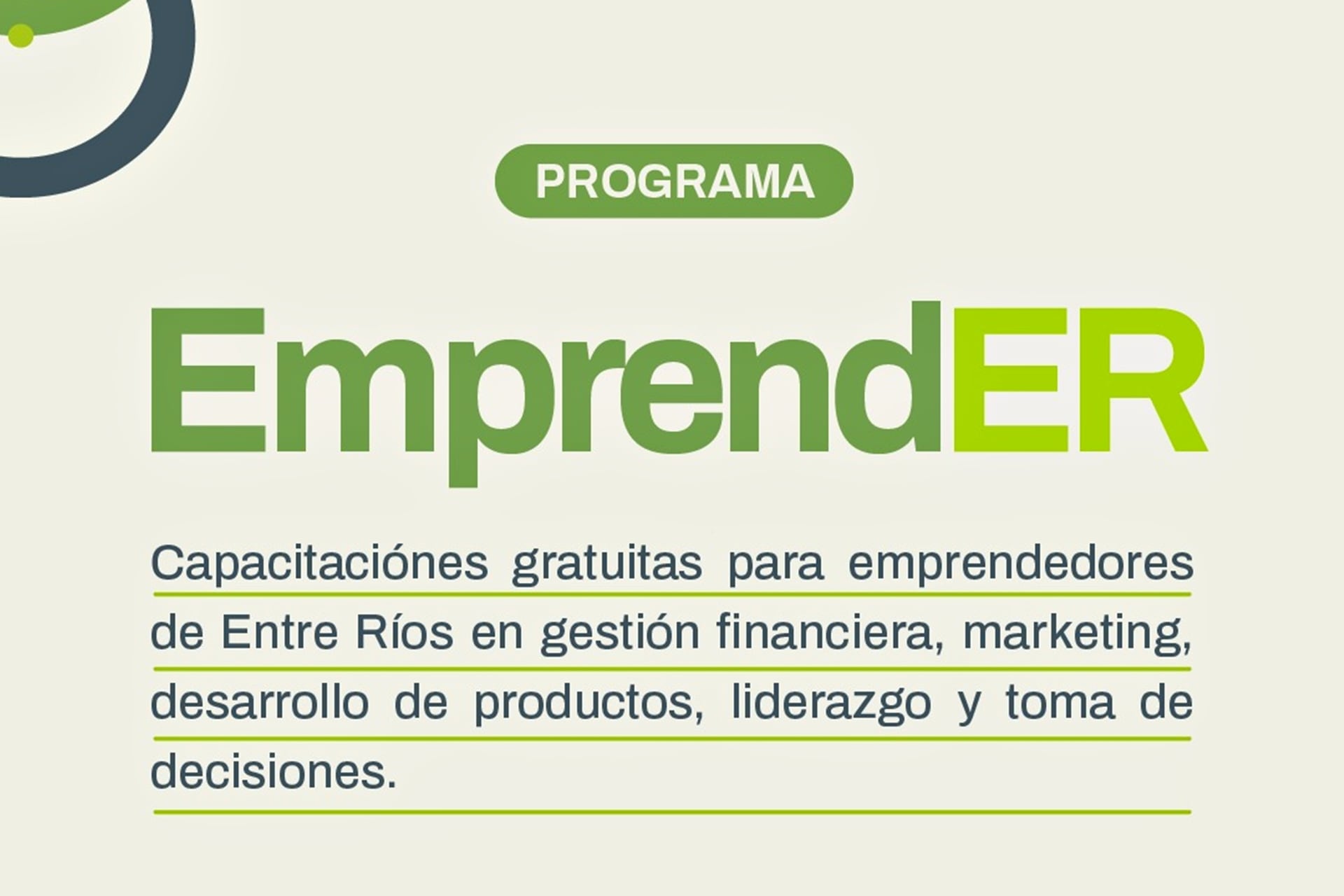 programa de capacitación gratuita para emprendedores