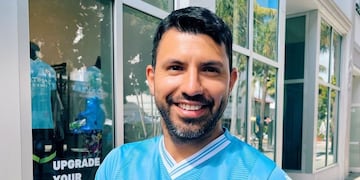 Kun Agüero visitó la Casa Rosada