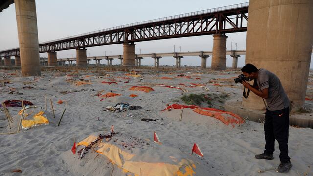 El macabro hallazgo en India. (Foto: AP)
