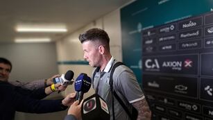 Guido Herrera, tras la clasificación de Talleres a los cuartos de final de la Copa Argentina, en Mendoza. (La Voz)