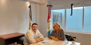 Lisandro Mársico junto a la exministra de Educación, Claudia Balagué