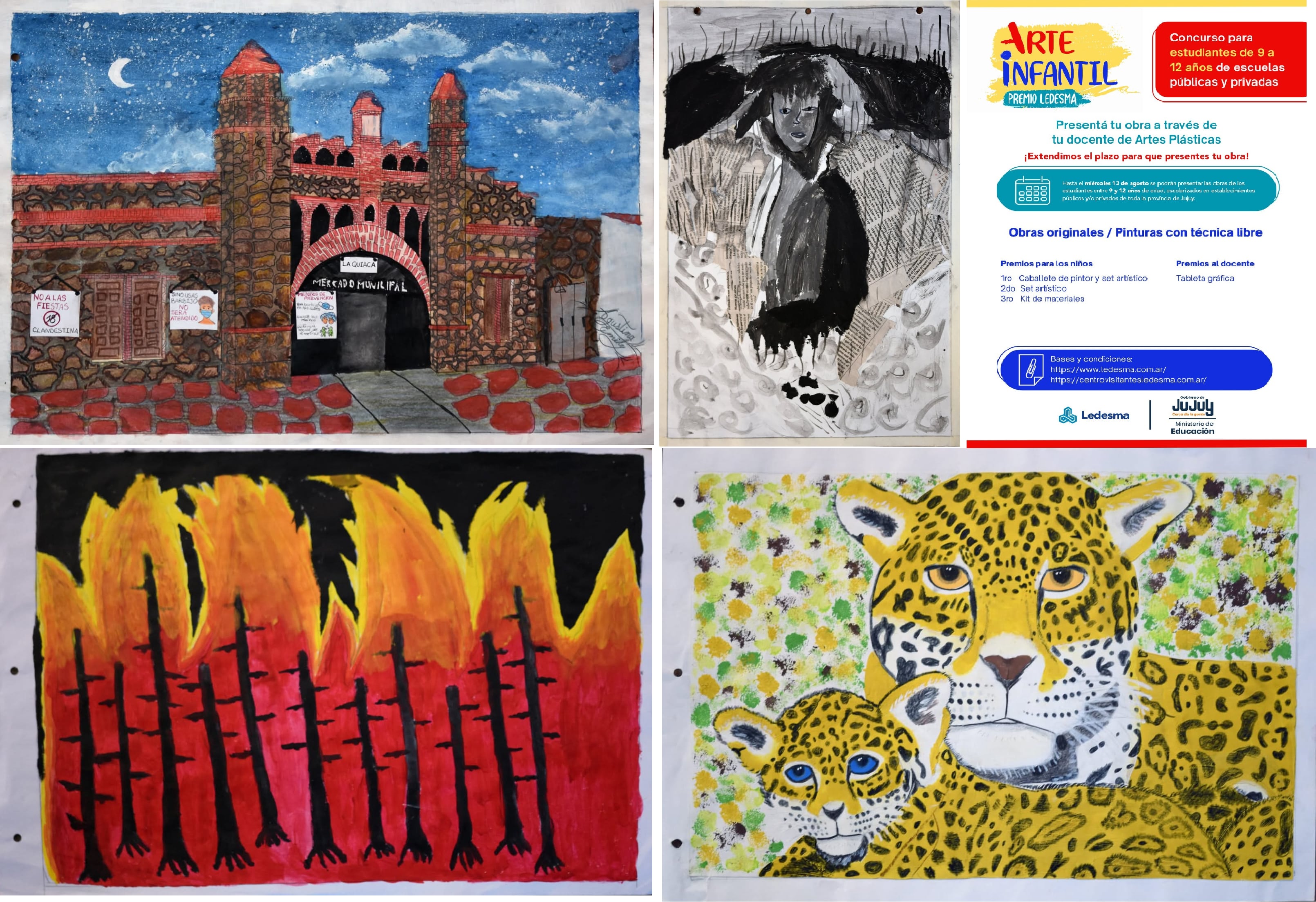 Los más diversos motivos y técnicas puede verse en las obras presentadas en el Premio Ledesma de Arte Infantil, que este año ha ampliado el plazo de recepción de trabajos.