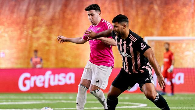 El Kun Agüero jugó en la Kings League para su equipo y convirtió un gol / Prensa Kings League
