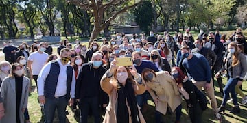 Campaña de Juntos por el Cambio con Horacio Rodríguez Larreta, María Eugenia Vidal, Diego Santilli y Patricia Bullrich.