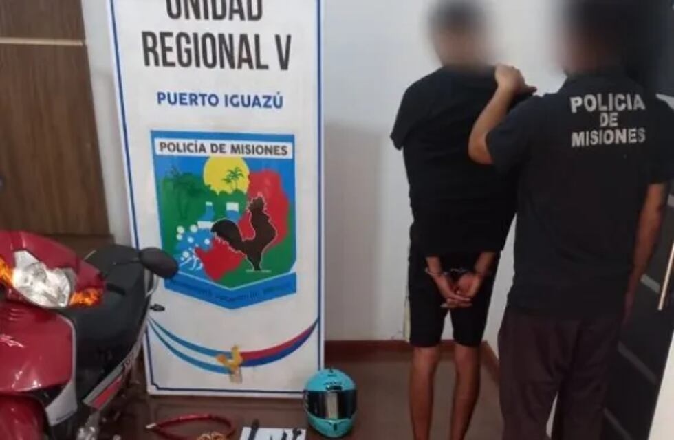 Detuvieron a un joven con historial delictivo en Puerto Iguazú