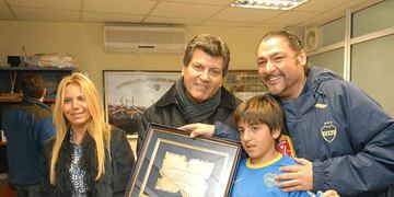 El actor Carlín Calvo, fanático de Boca.