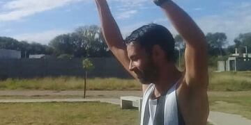 El atleta de Villa Mercedes, "Kily" Baez ganó la competencia virtual organizada en España.