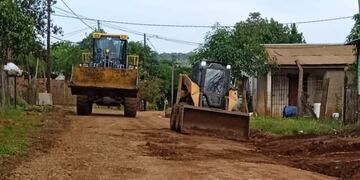 Realizaron mantenimiento de calles en Puerto Iguazú.