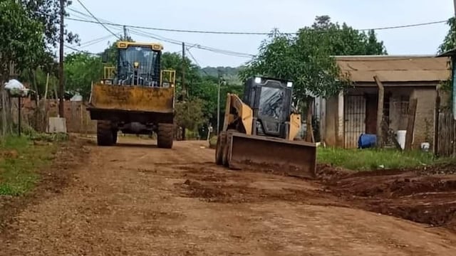 Realizaron mantenimiento de calles en Puerto Iguazú.