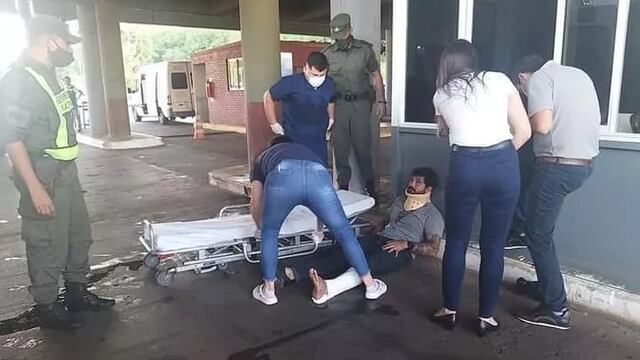 Empleado de Migraciones de Puerto Iguazú fue atropellado en uno de los carriles de ingreso al país.