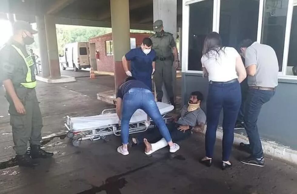 Empleado de Migraciones de Puerto Iguazú fue atropellado en uno de los carriles de ingreso al país