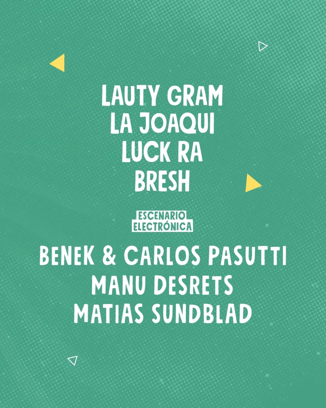 Los artista que cantaron en la noche.