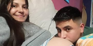 Rocío Ruiz y Francisco Benítez, en los momentos de ansiedad por la llegada de Ciro. (Instagram @franciscobenitez19)