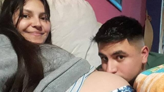 Rocío Ruiz y Francisco Benítez, en los momentos de ansiedad por la llegada de Ciro. (Instagram @franciscobenitez19)