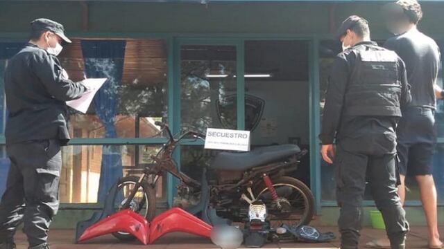 Joven detenido tras el robo de una motocicleta en Salto Encantado.