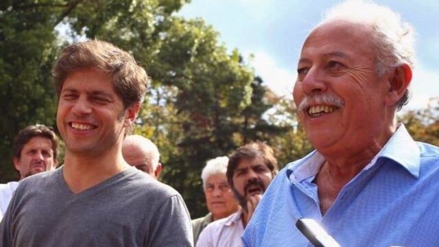 El diputado asaltado, "Cuto" Moreno, junto a Axel Kicillof.