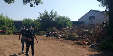 Los restos fueron hallados en un descampado en Villa Nueva.