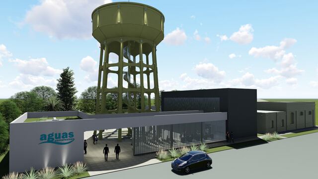 Render del futuro edificio propio de Aguas Santafesinas SA en Rafaela