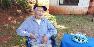 San Vicente: un hombre de 115 años se convirtió en el más longevo de Argentina.