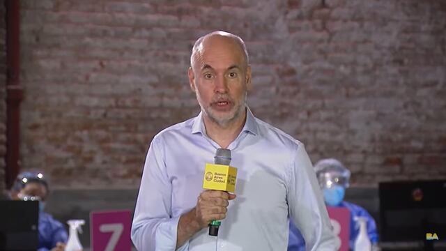 El jefe de Gobierno porteño en conferencia de prensa.