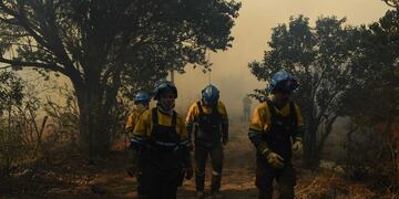 Incendio, zona del camino el Dragón que une la Falda con Huerta Grande (La Voz)