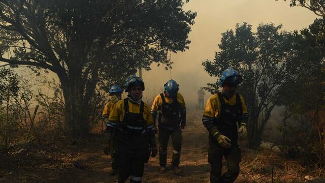 Incendio, zona del camino el Dragón que une la Falda con Huerta Grande (La Voz)