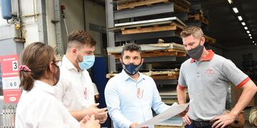 Recorrieron VMC el jefe de la Agencia Territorial Santa Fe del Ministerio de Trabajo de la Nación Daniel Mendoza y el coordinador de la Secretaría de Producción, Empleo e Innovación de la Municipalidad de Rafaela Juan Ruggia