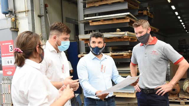 Recorrieron VMC el jefe de la Agencia Territorial Santa Fe del Ministerio de Trabajo de la Nación Daniel Mendoza y el coordinador de la Secretaría de Producción, Empleo e Innovación de la Municipalidad de Rafaela Juan Ruggia