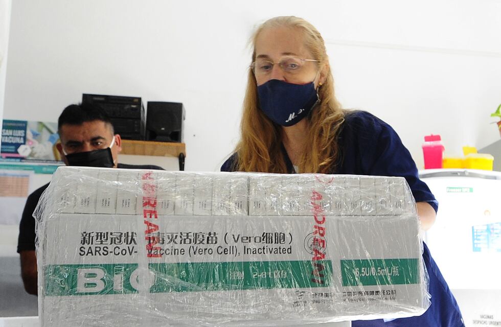 San Luis recibió 5.400 dosis de la vacuna Sinopharm
