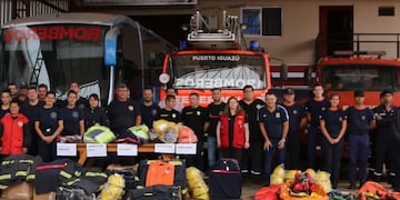 Campaña de donación de equipamiento a cuarteles de bomberos provinciales.