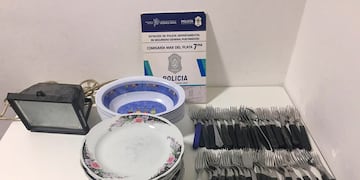 Intentaron llevarse vajillas y un reflector
